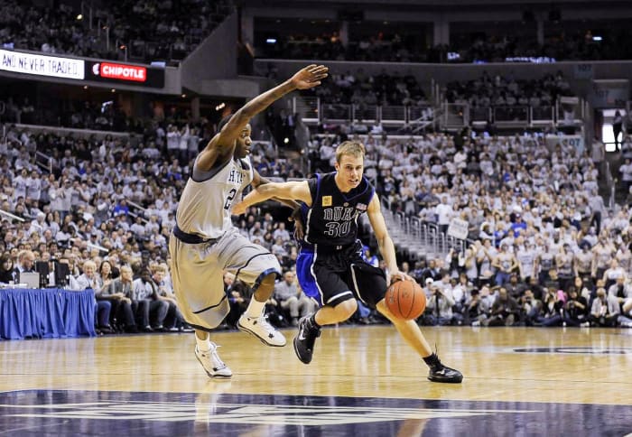 Scheyer’s four-year line at Duke: 14.4 points per game, 3.6 rebounds and 3.1 assists.
